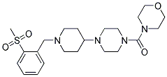 4-[(4-(1-[2-(METHYLSULFONYL)BENZYL]PIPERIDIN-4-YL)PIPERAZIN-1-YL)CARBONYL]MORPHOLINE Struktur