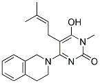 4-(3,4-DIHYDROISOQUINOLIN-2(1H)-YL)-6-HYDROXY-1-METHYL-5-(3-METHYLBUT-2-ENYL)PYRIMIDIN-2(1H)-ONE Struktur