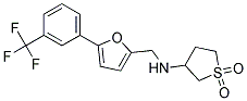 N-((5-[3-(TRIFLUOROMETHYL)PHENYL]-2-FURYL)METHYL)TETRAHYDROTHIOPHEN-3-AMINE 1,1-DIOXIDE Struktur