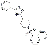 8-([4-(3-PYRIDIN-3-YL-1,2,4-OXADIAZOL-5-YL)PIPERIDIN-1-YL]SULFONYL)QUINOLINE Struktur