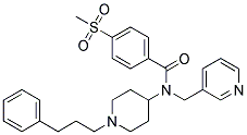 4-(METHYLSULFONYL)-N-[1-(3-PHENYLPROPYL)PIPERIDIN-4-YL]-N-(PYRIDIN-3-YLMETHYL)BENZAMIDE Struktur