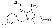 3-AMINO-5-BROMO-1-(3-CHLORO-BENZYL)-1,3-DIHYDRO-INDOL-2-ONE HYDROCHLORIDE Struktur