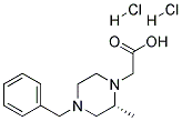 (R)-(2-METHYL-4-BENZYLPIPERAZINYL)ACETIC ACID DIHYDROCHLORIDE Struktur