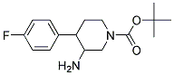 TERT-BUTYL 3-AMINO-4-(4-FLUOROPHENYL)PIPERIDINE-1-CARBOXYLATE Struktur