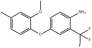 4-(2-METHOXY-4-METHYLPHENOXY)-2-(TRIFLUOROMETHYL)-PHENYLAMINE Struktur