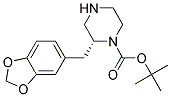 (R)-2-BENZO[1,3]DIOXOL-5-YLMETHYL-PIPERAZINE-1-CARBOXYLIC ACID TERT-BUTYL ESTER Struktur