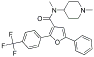 N-METHYL-N-(1-METHYLPIPERIDIN-4-YL)-5-PHENYL-2-(4-(TRIFLUOROMETHYL)PHENYL)FURAN-3-CARBOXAMIDE Struktur