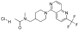 N-METHYL-N-((1-[2-(TRIFLUOROMETHYL)-1,6-NAPHTHYRIDIN-5-YL]PIPERIDIN-4-YL)METHYL)ACETAMIDE HYDROCHLORIDE Struktur