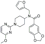 N-(2-FURYLMETHYL)-N-[1-(4-METHOXYPYRIMIDIN-2-YL)PIPERIDIN-4-YL]-1,3-BENZODIOXOLE-5-CARBOXAMIDE Struktur