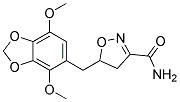 5-[(4,7-DIMETHOXY-1,3-BENZODIOXOL-5-YL)METHYL]-4,5-DIHYDROISOXAZOLE-3-CARBOXAMIDE Struktur