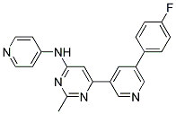 6-[5-(4-FLUOROPHENYL)PYRIDIN-3-YL]-2-METHYL-N-PYRIDIN-4-YLPYRIMIDIN-4-AMINE Struktur