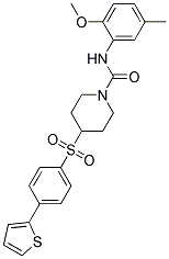 N-(2-METHOXY-5-METHYLPHENYL)-4-([4-(2-THIENYL)PHENYL]SULFONYL)PIPERIDINE-1-CARBOXAMIDE Struktur