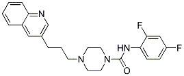 N-(2,4-DIFLUOROPHENYL)-4-(3-QUINOLIN-3-YLPROPYL)PIPERAZINE-1-CARBOXAMIDE Struktur