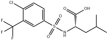 LEUCINE, N-[[4-CHLORO-3-(TRIFLUOROMETHYL)PHENYL]SULFONYL]- Struktur