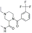 4-ETHYL-N-METHYL-1-[3-(TRIFLUOROMETHYL)BENZOYL]PIPERAZINE-2-CARBOXAMIDE Struktur