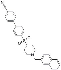 4'-([1-(2-NAPHTHYLMETHYL)PIPERIDIN-4-YL]SULFONYL)BIPHENYL-4-CARBONITRILE Struktur