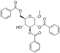 METHYL-2,3,6-TRI-O-BENZOYL-ALPHA-D-GLUCOPYRANOSIDE Struktur