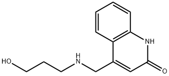 4-[(3-HYDROXY-PROPYLAMINO)-METHYL]-QUINOLIN-2-OL Struktur