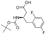 (3R)-3-[(1,1-DIMETHYLETHOXYCARBONYL)AMINO]-4-(2,5-DIFLUOROPHENYL)BUTANOIC ACID Struktur