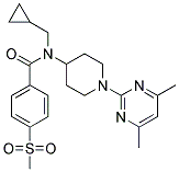 N-(CYCLOPROPYLMETHYL)-N-[1-(4,6-DIMETHYLPYRIMIDIN-2-YL)PIPERIDIN-4-YL]-4-(METHYLSULFONYL)BENZAMIDE Struktur