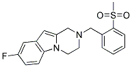 8-FLUORO-2-[2-(METHYLSULFONYL)BENZYL]-1,2,3,4-TETRAHYDROPYRAZINO[1,2-A]INDOLE Struktur