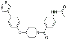 N-[4-((4-[4-(3-THIENYL)PHENOXY]PIPERIDIN-1-YL)CARBONYL)PHENYL]ACETAMIDE Struktur