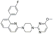 8-(4-FLUOROPHENYL)-2-[4-(4-METHOXYPYRIMIDIN-2-YL)PIPERAZIN-1-YL]QUINOLINE Struktur