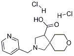 2-PYRIDIN-3-YLMETHYL-8-OXA-2-AZA-SPIRO[4.5]DECANE-4-CARBOXYLIC ACID DIHYDROCHLORIDE Struktur