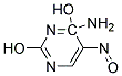 4-AMINO-2,4-DIHYDROXY-5-NITROSOPYRIMIDINE Struktur