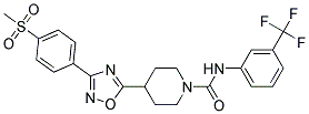 4-(3-[4-(METHYLSULFONYL)PHENYL]-1,2,4-OXADIAZOL-5-YL)-N-[3-(TRIFLUOROMETHYL)PHENYL]PIPERIDINE-1-CARBOXAMIDE Struktur