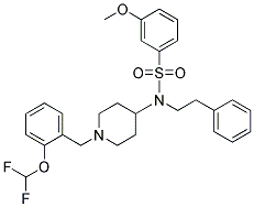 N-(1-[2-(DIFLUOROMETHOXY)BENZYL]PIPERIDIN-4-YL)-3-METHOXY-N-(2-PHENYLETHYL)BENZENESULFONAMIDE Struktur