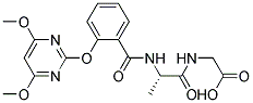 [(2S)-2-[2-[(4,6-DIMETHOXYPYRIMIDIN-2-YL)OXY]BENZAMIDO]PROPIONAMIDO]ACETIC ACID Struktur