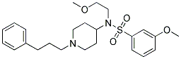 3-METHOXY-N-(2-METHOXYETHYL)-N-[1-(3-PHENYLPROPYL)PIPERIDIN-4-YL]BENZENESULFONAMIDE Struktur