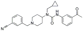 N'-(3-ACETYLPHENYL)-N-[1-(3-CYANOBENZYL)PIPERIDIN-4-YL]-N-(CYCLOPROPYLMETHYL)UREA Struktur