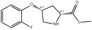 METHYL (2S,4S)-4-(2-FLUOROPHENOXY)-2-PYRROLIDINECARBOXYLATE Struktur