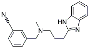 3-([[3-(1H-BENZIMIDAZOL-2-YL)PROPYL](METHYL)AMINO]METHYL)BENZONITRILE Struktur