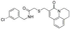 N-(3-CHLOROBENZYL)-[(2,3-DIHYDRO-5-OXO-(1H,5H)-BENZO[IJ]QUINOLIZIN-6-YL)METHYLTHIO]ACETAMIDE Struktur