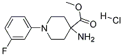 METHYL 4-AMINO-1-(3-FLUOROPHENYL)PIPERIDINE-4-CARBOXYLATE HYDROCHLORIDE Struktur