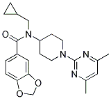 N-(CYCLOPROPYLMETHYL)-N-[1-(4,6-DIMETHYLPYRIMIDIN-2-YL)PIPERIDIN-4-YL]-1,3-BENZODIOXOLE-5-CARBOXAMIDE Struktur