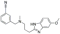 3-([[3-(5-METHOXY-1H-BENZIMIDAZOL-2-YL)PROPYL](METHYL)AMINO]METHYL)BENZONITRILE Struktur