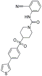 N-(2-CYANOPHENYL)-4-([4-(3-THIENYL)PHENYL]SULFONYL)PIPERIDINE-1-CARBOXAMIDE Struktur