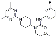 N-[1-(4,6-DIMETHYLPYRIMIDIN-2-YL)PIPERIDIN-4-YL]-N'-(3-FLUOROPHENYL)-N-(2-METHOXYETHYL)UREA Struktur