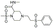 N-METHYL-1-(METHYLSULFONYL)-4-[2-(PHENYLSULFONYL)ETHYL]PIPERAZINE-2-CARBOXAMIDE Struktur