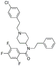 N-(1-[2-(4-CHLOROPHENYL)ETHYL]PIPERIDIN-4-YL)-2,4,5-TRIFLUORO-N-(2-PHENYLETHYL)BENZAMIDE Struktur