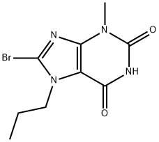 8-BROMO-3-METHYL-7-PROPYL-3,7-DIHYDRO-PURINE-2,6-DIONE Struktur