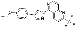 5-[4-(4-ETHOXYPHENYL)-1H-PYRAZOL-1-YL]-2-(TRIFLUOROMETHYL)-1,6-NAPHTHYRIDINE Struktur