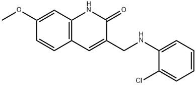 3-[(2-CHLORO-PHENYLAMINO)-METHYL]-7-METHOXY-1H-QUINOLIN-2-ONE Struktur