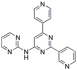 N-(2-PYRIDIN-3-YL-6-PYRIDIN-4-YLPYRIMIDIN-4-YL)PYRIMIDIN-2-AMINE Struktur