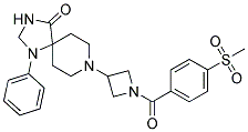 8-(1-[4-(METHYLSULFONYL)BENZOYL]AZETIDIN-3-YL)-1-PHENYL-1,3,8-TRIAZASPIRO[4.5]DECAN-4-ONE Struktur