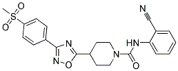 N-(2-CYANOPHENYL)-4-(3-[4-(METHYLSULFONYL)PHENYL]-1,2,4-OXADIAZOL-5-YL)PIPERIDINE-1-CARBOXAMIDE Struktur